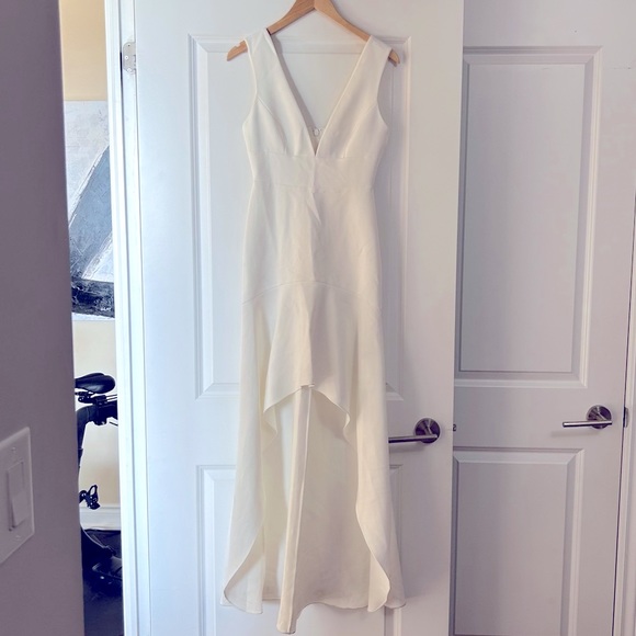 BCBGMaxAzria High Low Plunging V Dress - Picture 3 of 9